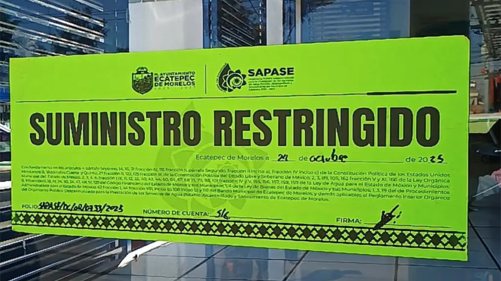 Restringen agua a empresas con adeudos en Ecatepec