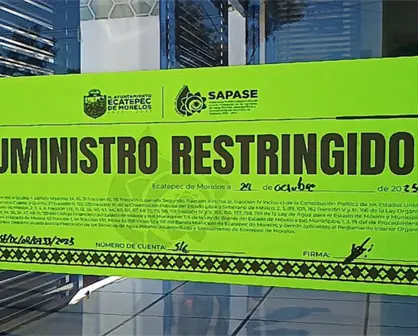 Restringen agua a empresas con adeudos en Ecatepec