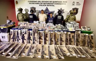 Arrestan a dos miembros del CJNG con armas y droga durante operativo en Quintana Roo