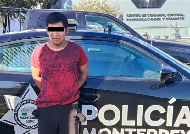Policía de Monterrey detiene a sospechoso con mariguana y droga cristal