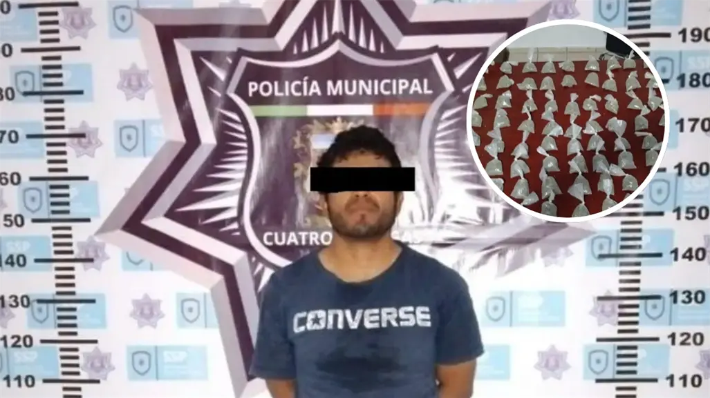 Detienen en Cuatro Ciénegas a sujeto con 105 bolsas de mariguana, señalan presunto narcomenudeo