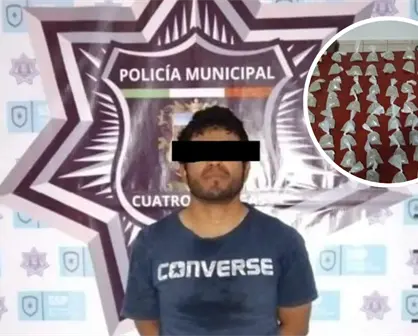 Detienen en Cuatro Ciénegas a sujeto con 105 bolsas de mariguana, señalan presunto narcomenudeo