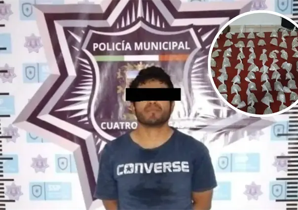 Detienen en Cuatro Ciénegas a sujeto con 105 bolsas de mariguana, señalan presunto narcomenudeo