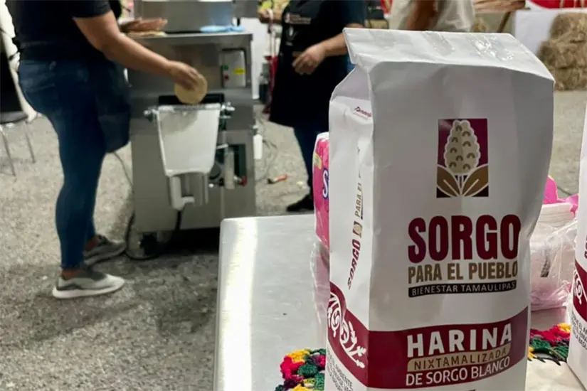 imagen recuadro La nixtamalización de sorgo, el nuevo horizonte para productores de Tamaulipas. FOTO | Gobierno de Tamaulipas