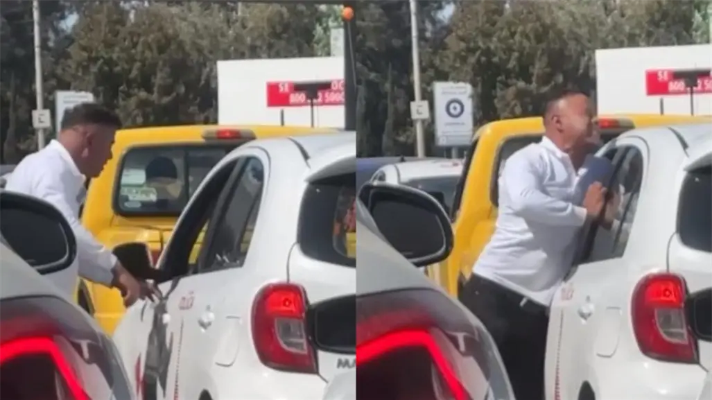 "Lord golpeador": hombre agrede a taxista en plena avenida de Toluca
