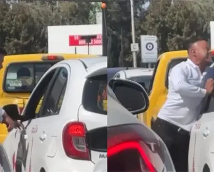 "Lord golpeador": hombre agrede a taxista en plena avenida de Toluca