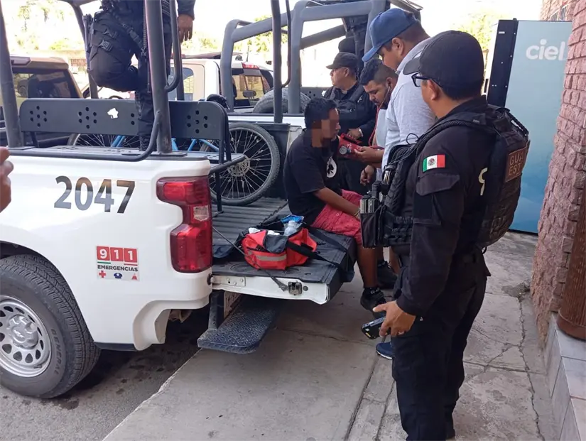 Adolescente deshidratado con discapacidad es rescatado por la Guardia Estatal. FOTO | SSP Tamaulipas