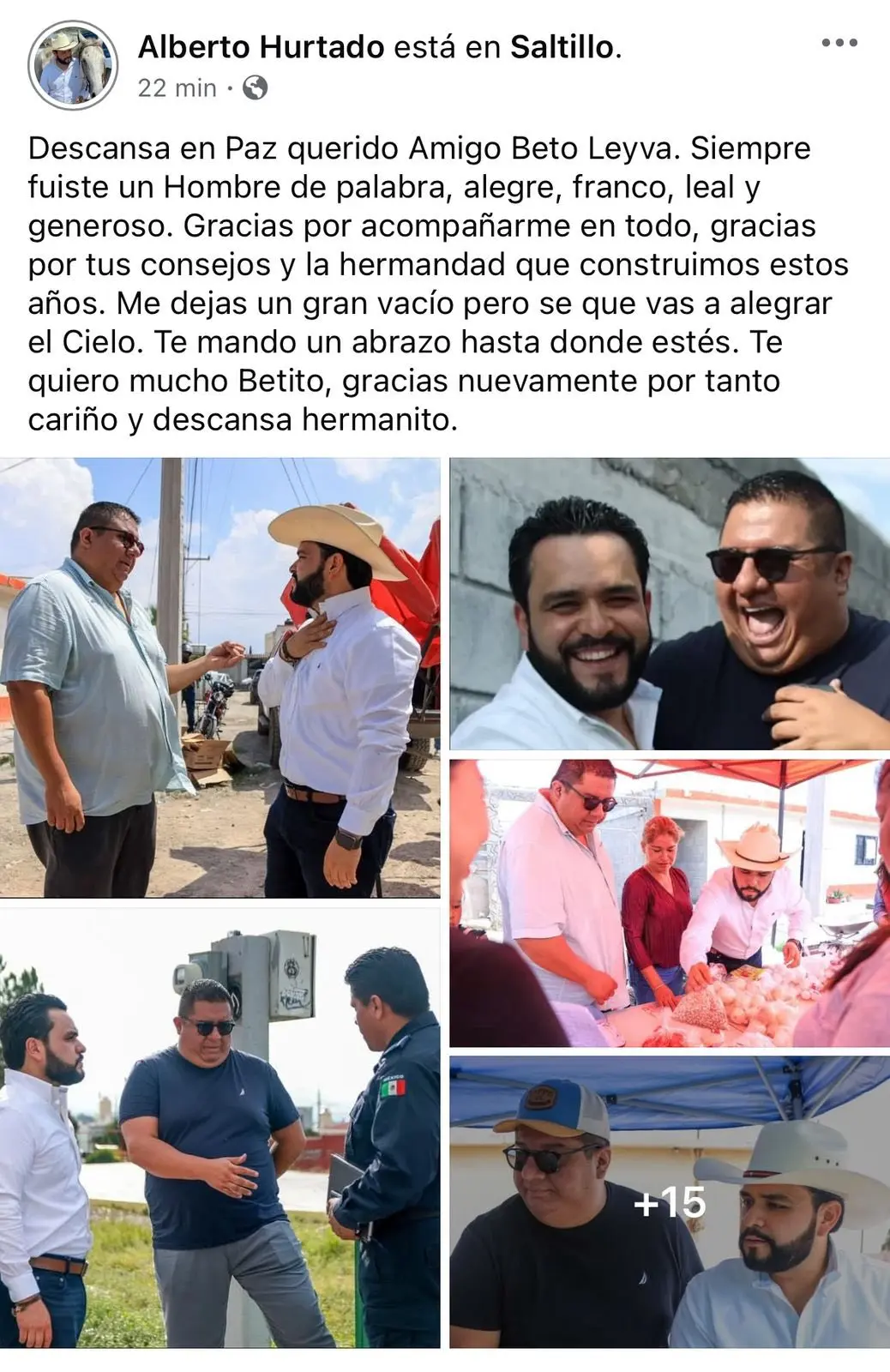 imagen recuadro Alberto Hurtado despide en redes sociales a Alberto Leyva