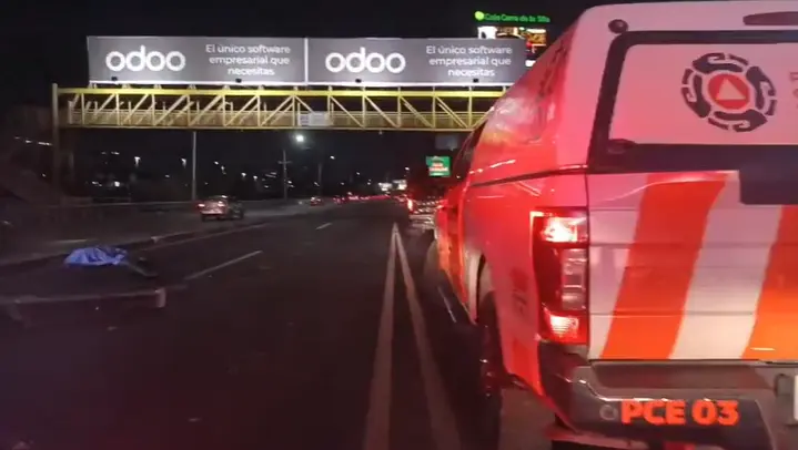 Lugar del accidente donde una persona perdió la vida Foto: PCNL