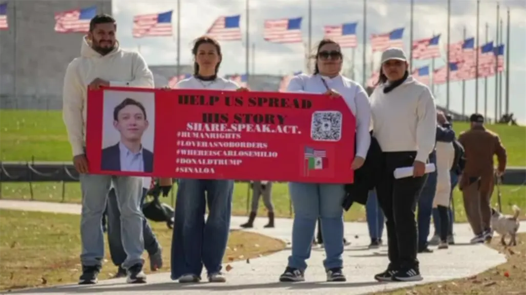Familiares de Carlos Emilio llevan a Washington las protestas por su desaparición