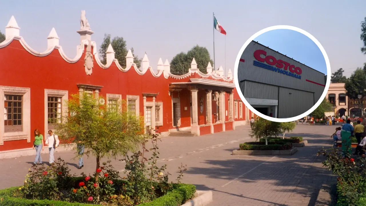 De fondo Antiguo Palacio de Ayuntamiento de Coyoacán, Costo Lindavista. Foto: Wikipedia | Maps Fernando Evaristo