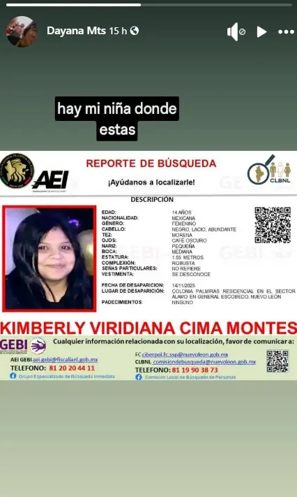 imagen recuadro Mensaje en las historias de Facebook de la madre de familia. Foto: Facebook madre de familia