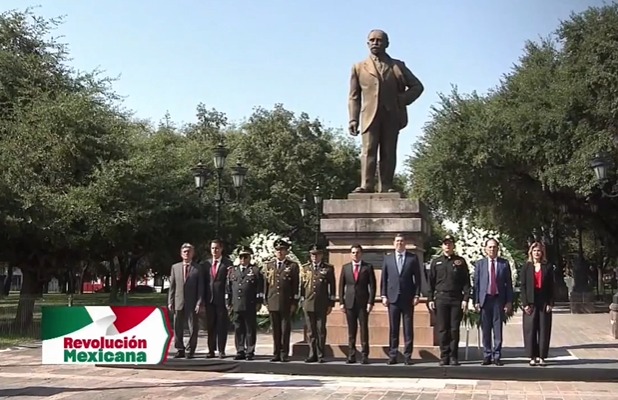 Entregan ofrenda a estatua de Francisco I. Madero Entregan ofrenda a estatua de Francisco I. Madero