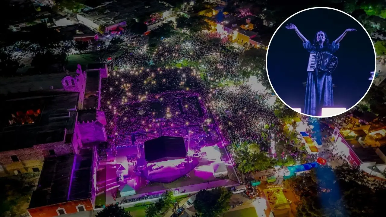 Imágenes aéreas muestran la magnitud de la asistencia al concierto de la cantante Foto: Cortesía