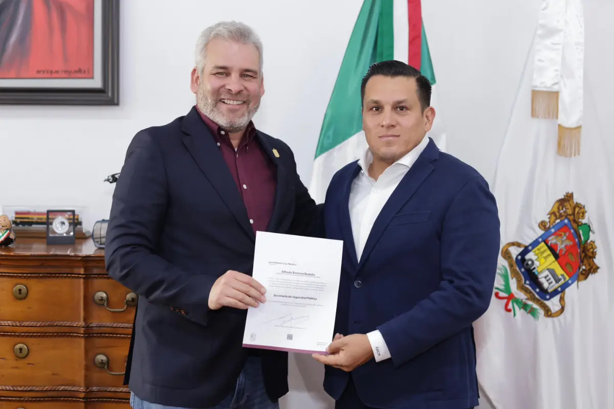 Alfredo Ramírez Bedolla y José Antonio Cruz Medina. Foto: X (@ARBedolla)