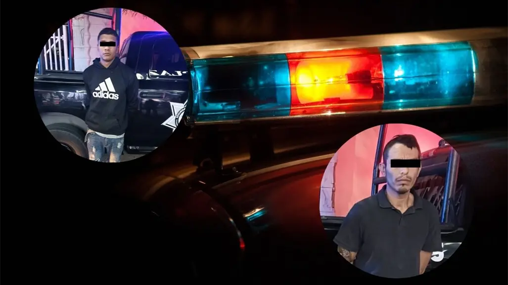 Policía de Monterrey detiene a dos hombres con moto robada