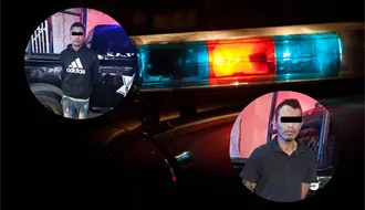 Policía de Monterrey detiene a dos hombres con moto robada