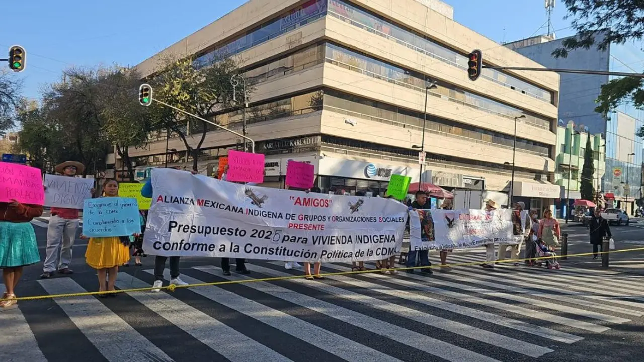 Bloqueo vial en CDMX. Foto: Luis Antonio Alfaro