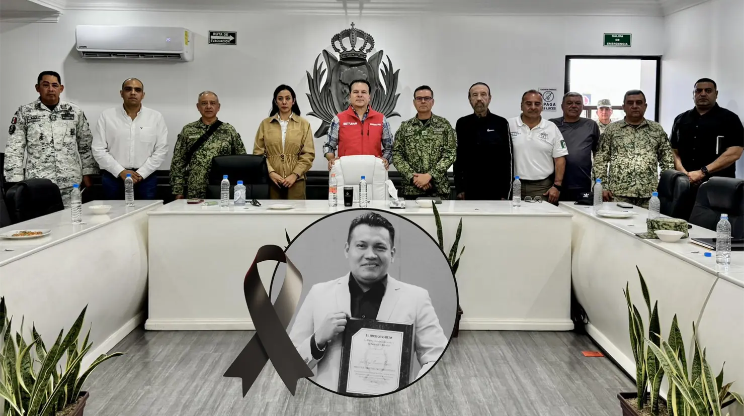 Autoridades federales, estatales y municipales se reunieron tras el asesinato de José Ángel Mascorro. | Foto: Especial.