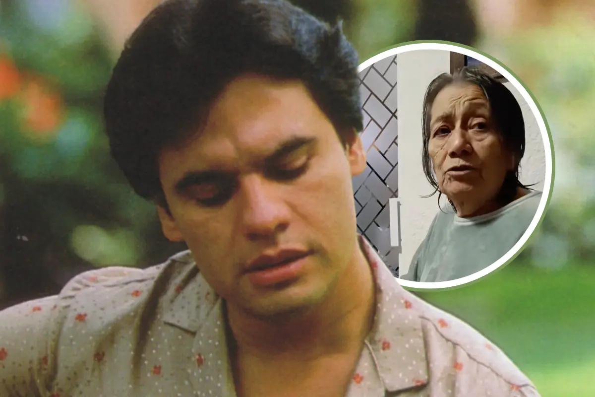 Fotografía de Juan Gabriel y, a su lado, la imagen de un adulto mayor que celebra la música del Divo (Foto: Web, juangabriel.com / tiktok @arimartz42 / Canva)