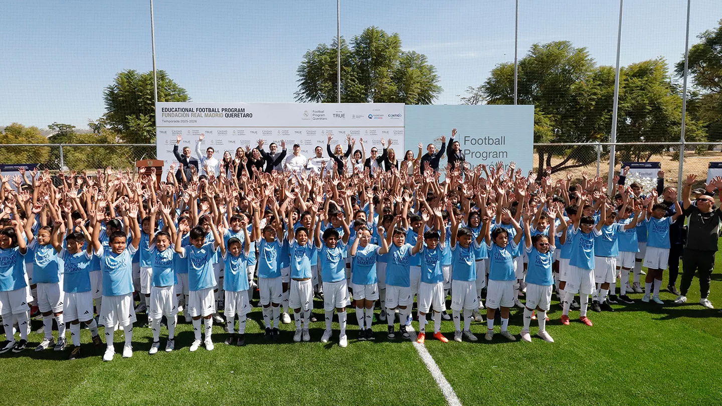 Primer Educational Football Program de la Fundación Real Madrid arranca en Querétaro. Foto: Fundación Real Madrid.