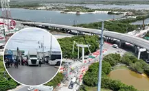 Vecinos bloquean calles en Progreso para exigir la apertura del viaducto elevado