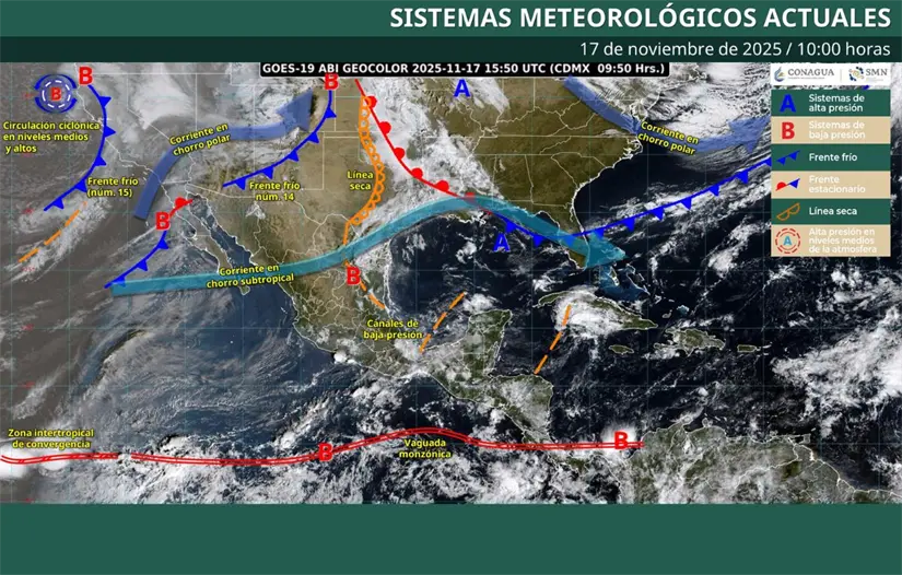 imagen recuadro Las sierras de Baja California podrían registrar nieve o aguanieve por el ingreso del nuevo sistema frontal. Foto: SMN