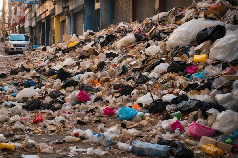 La falta de atención hacia la basura en las calles evidencía la responsabilidad tanto de los ciudadanos como de la industria informal. Foto: Canva