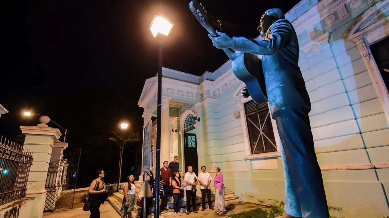 Una nueva experiencia nocturna llega al Museo de la Canción yucateca. Foto: Christian Espadas