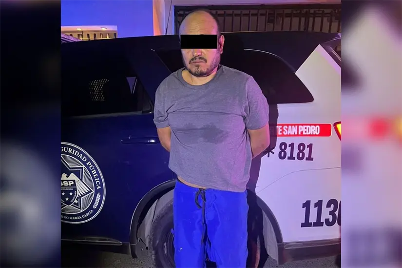 Elementos de la Policía de San Pedro detuvieron al hombre identificado como Juan N., de 52 años. Foto: Policía de San Pedro