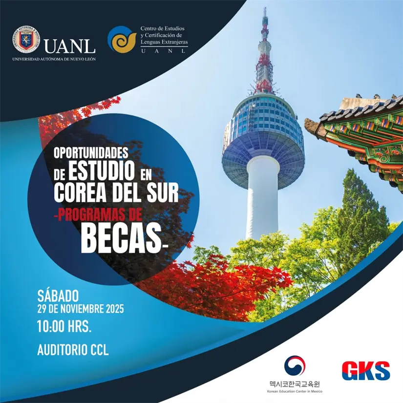 imagen recuadro UANL ofrece becas para estudiar en Corea. Foto: UANL.