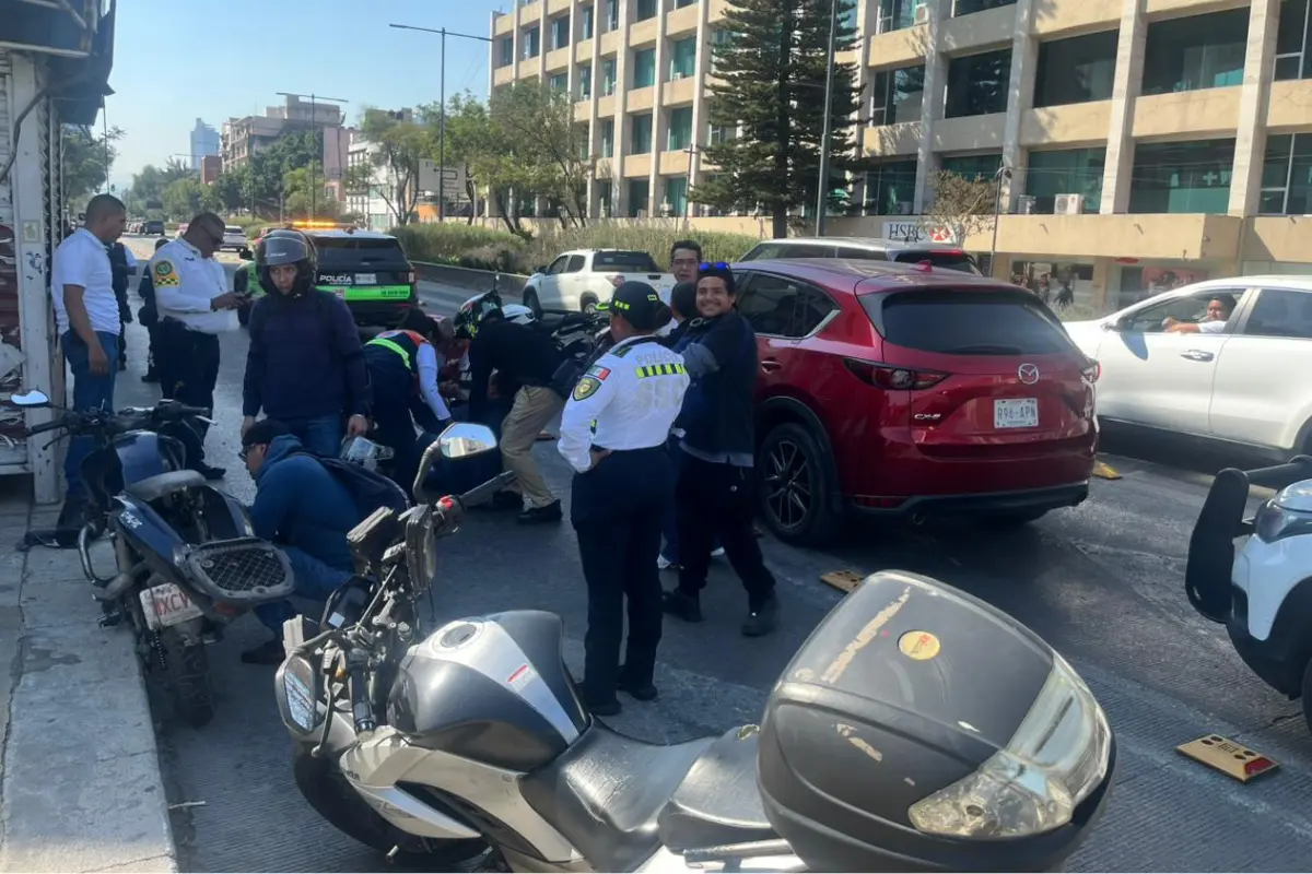 Se registra accidente en la alcaldía Cuauhtémoc. Foto: Luis Alfaro