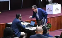 Héctor Yunes Landa encara y empuja al secretario de Finanzas de Vercruz: “¡Ya me tienes hasta la madre!