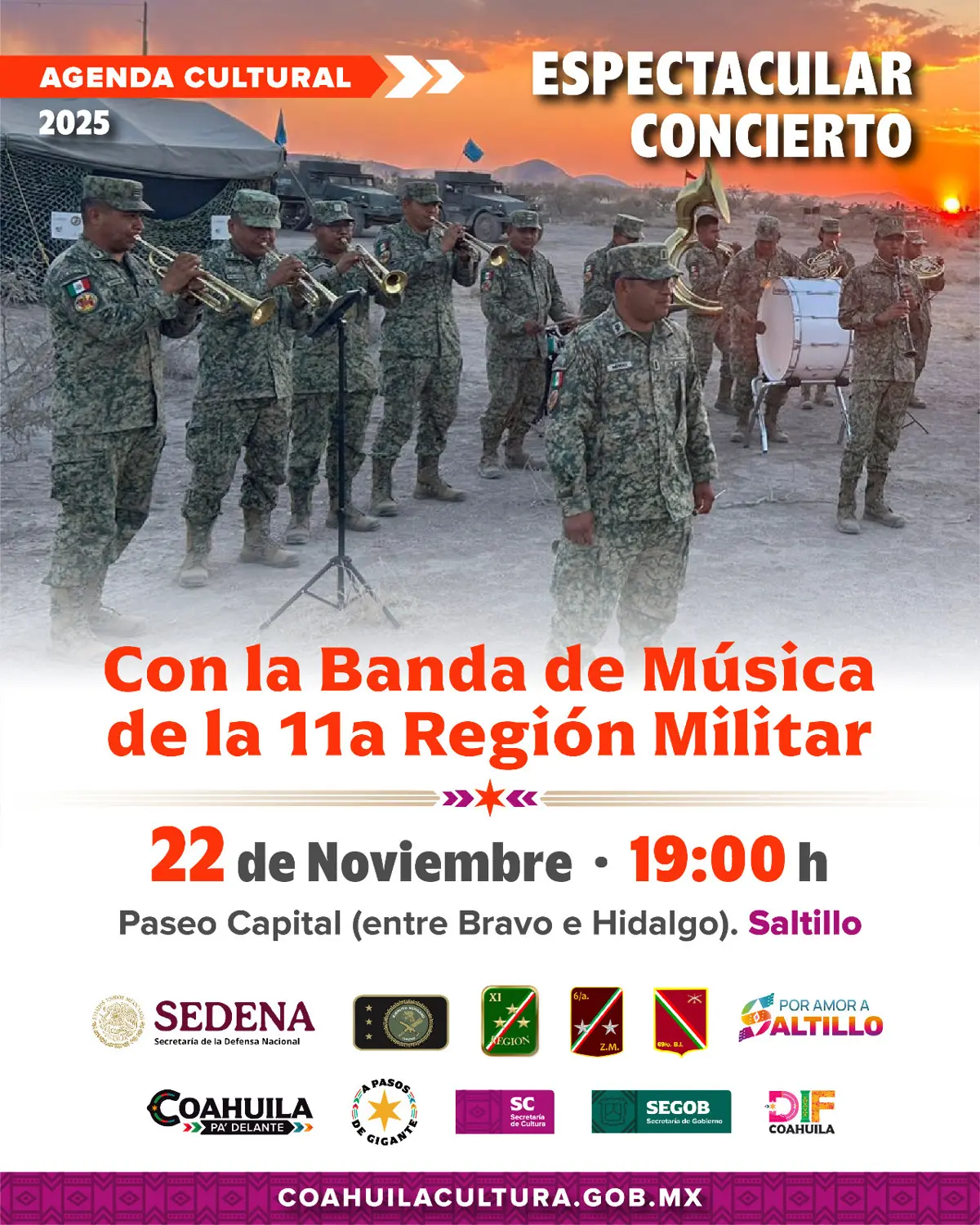 imagen recuadro Anuncian concierto conmemorativo a la Revolución Mexicana / Foto: Gobierno de Saltillo