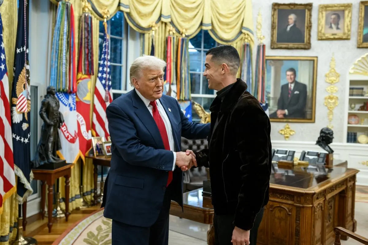 Donald Trump y Cristiano Ronaldo en la Casa Blanca Foto: The White House
