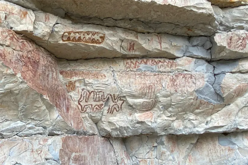 imagen recuadro Se han registrado más de mil 500 figuras humanas y animales. Foto: Centro INAH Tamaulipas