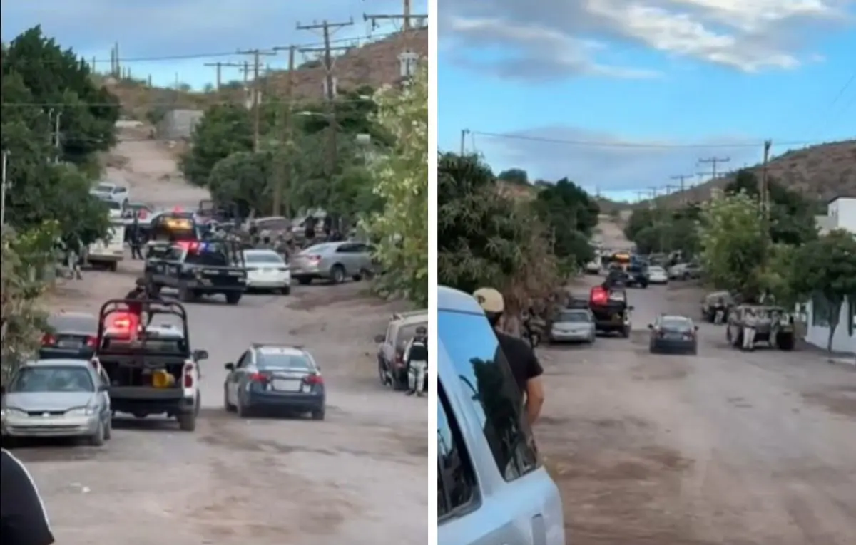 Elementos de seguridad resguardan el domicilio donde fueron localizadas las primeras víctimas. Foto: Antonio Cervantes