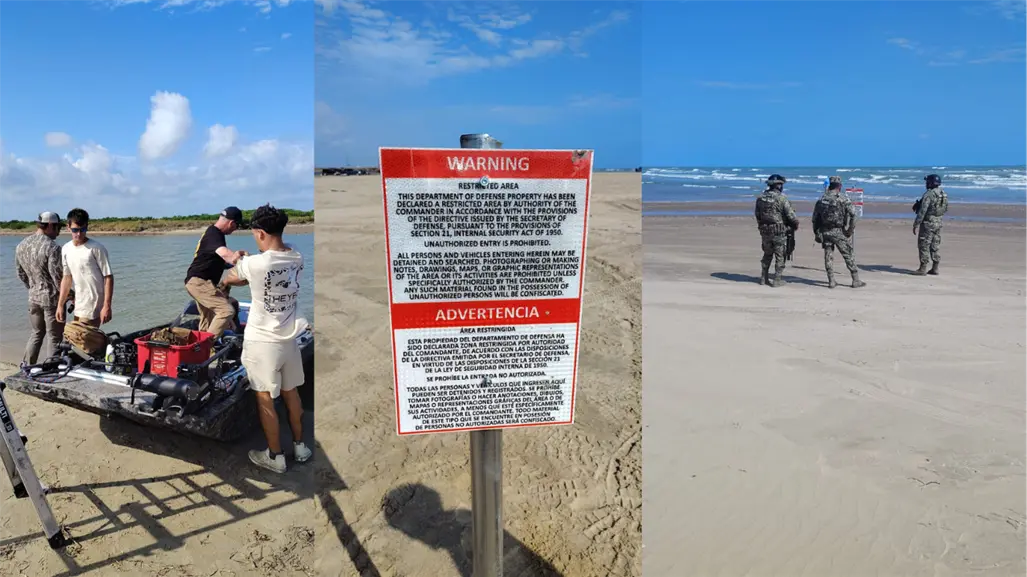 Esta es la razón por la que EU puso anuncios de restricción en la playa Bagdad en Matamoros