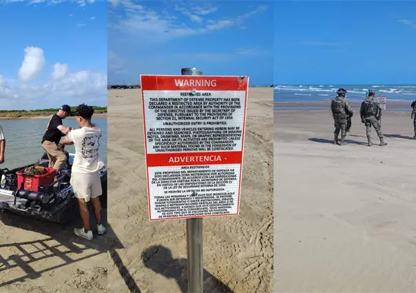 Esta es la razón por la que EU puso anuncios de restricción en la playa Bagdad en Matamoros