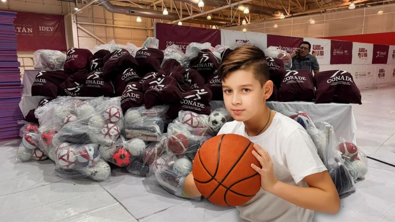 Entrega de material deportivo para las escuelas del estado. Foto: Alejandra Vargas / Canva