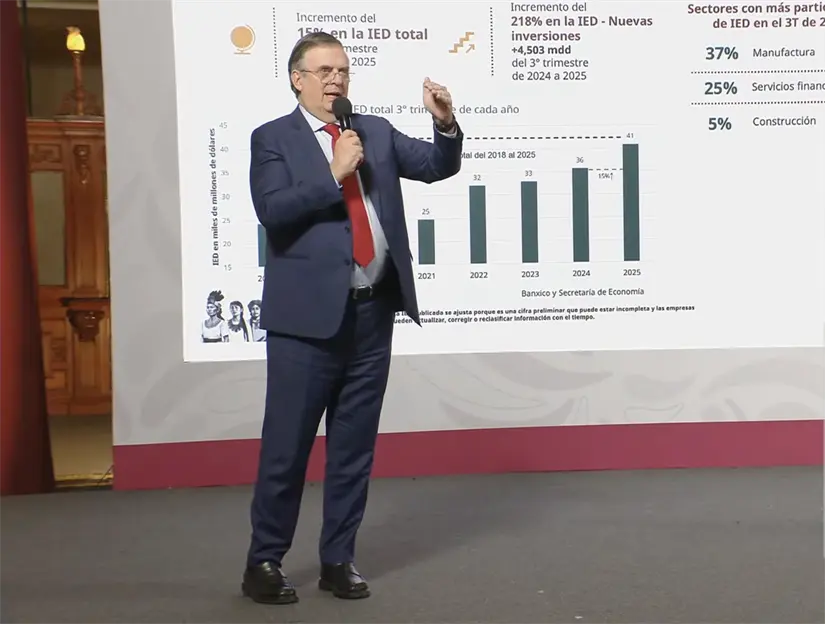 imagen recuadro Marcelo Ebrard en conferencia. Captura de pantalla: YouTube (Claudia Sheinbaum)