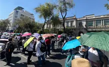 Personal de Salud protesta en Segob CDMX: exigen mejores salarios y certeza laboral