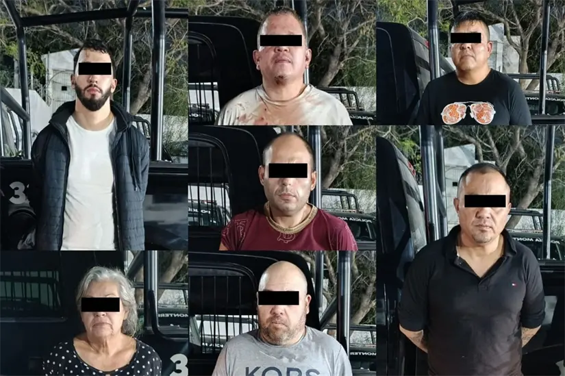 imagen recuadro Los detenidos fueron identificados. Foto: Policía de Monterrey
