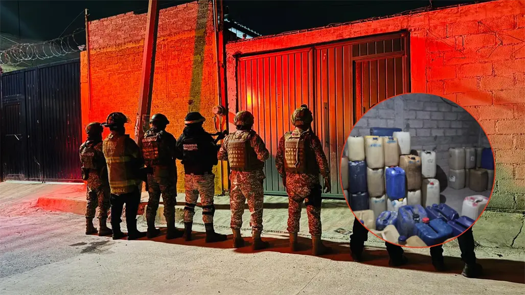 Detienen a presunto huachicolero en Ecatepec tras hallazgo de toma clandestina en una vivienda