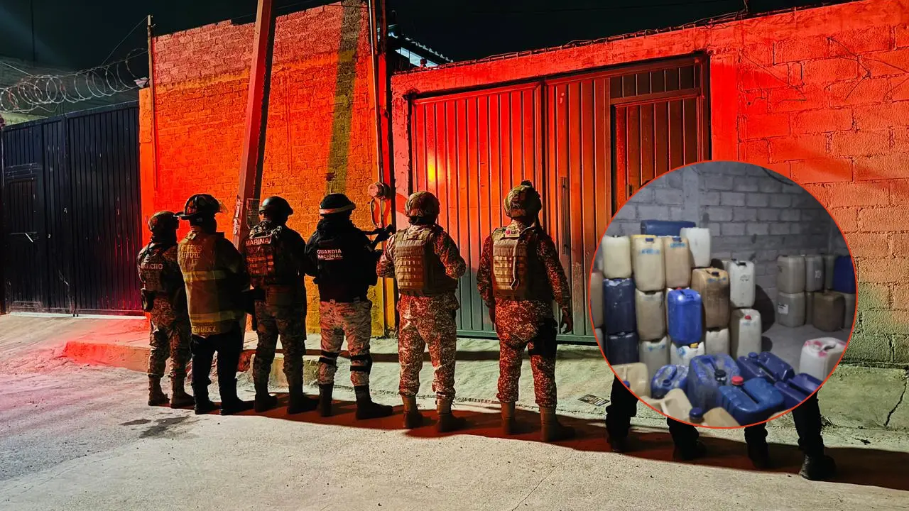 Operativo contra el huachicoleo de combustible en Edomex. | Foto: Especiales