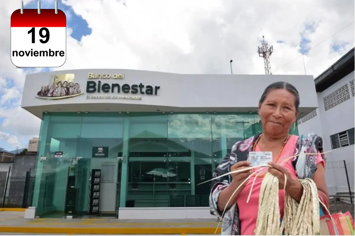Pensión Bienestar: ¿Quién cobra el miércoles 19 de noviembre de 2025? Foto: Gobierno de México |calendario.website |Canva