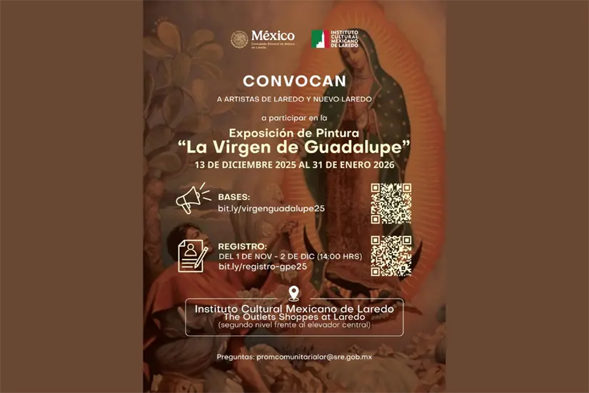Convocatoria para participar en la exposición de pintura | Foto: Consulado General de México en Laredo