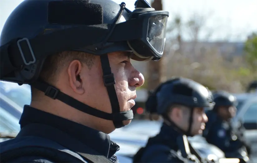 Elementos de seguridad resguardaron la zona del primer ataque en la colonia Miramar. Foto: Secretaría de Seguridad Pública de Baja California Sur