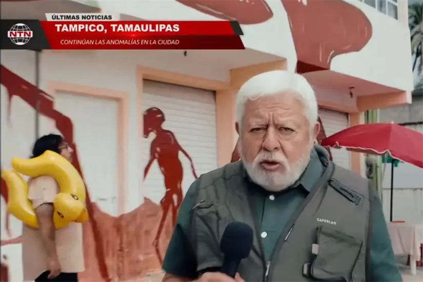 Fragmento de la participación de Jaime Maussan en la promoción de la 5a. Temporada de Stranger Things en Netflix. Foto: Netflix Latinoamérica