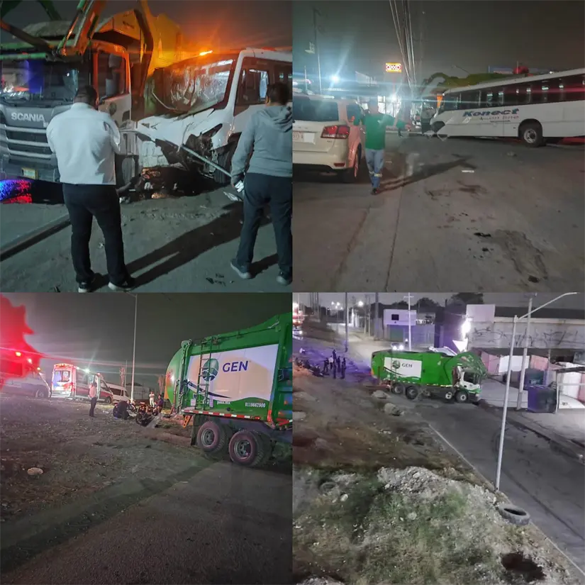 Choque entre camiones generó una amplia movilización en la carretera Apodaca–Juárez.